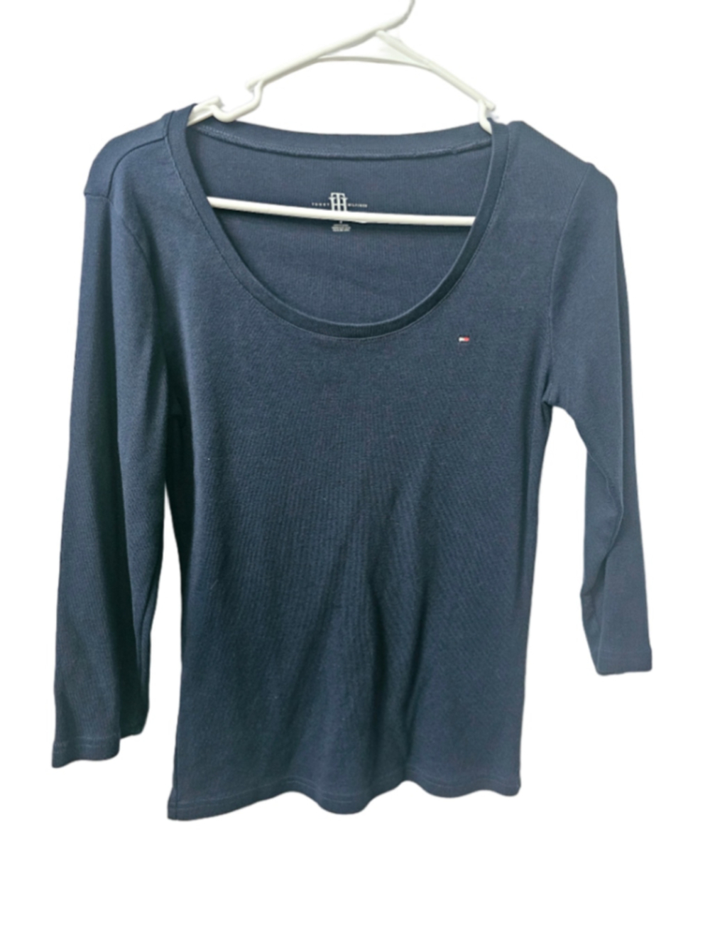 Women's Tommy Hilfiger Navy Long Sleeve Tee Size M